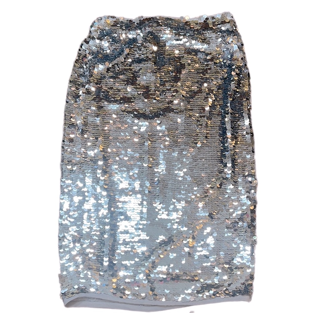 Halogen Silver Sequined Skirt SP - Picture 5 of 11